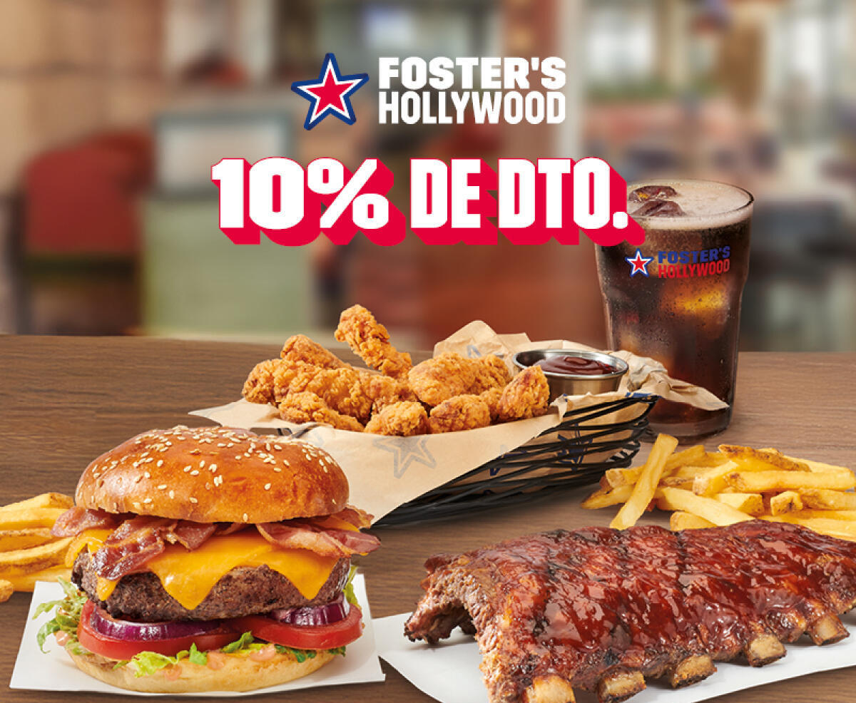 FOSTER´S HOLLYWOOD DESCUENTO 10% PARA SOCIOS CLUB