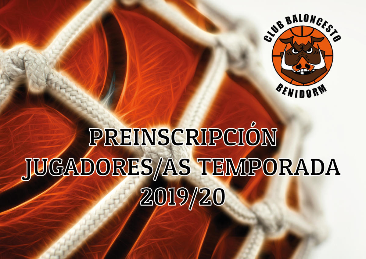 PREINSCRIPCIÓN JUGADORES/AS TEMPORADA 2019/20