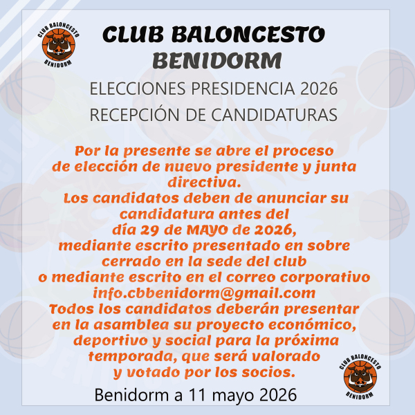 CONCOCATORIA ELECCIONES NUEVA JUNTA DIRECTIVA